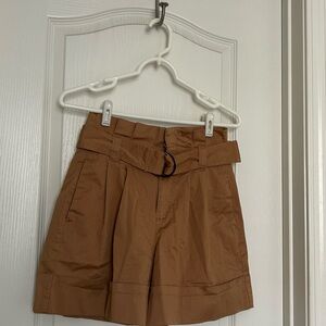 Belt paper bag shorts